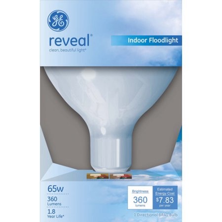 slide 1 of 1, GE Reveal 65-Watt Fullspectrum Br40 Indoor Flood Light Bulb, 1 ct