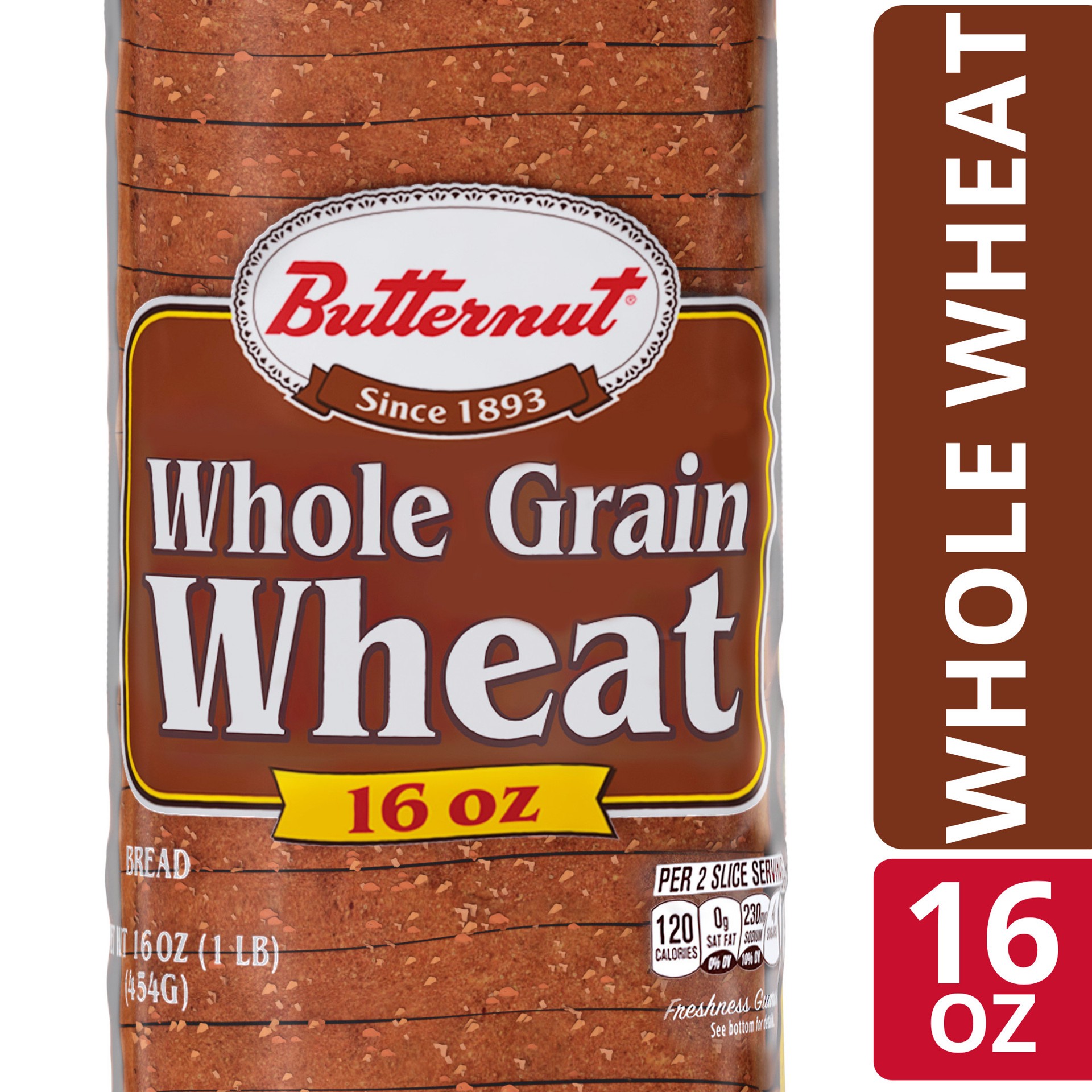 slide 1 of 9, Butternut All Whole Grain 100% Whole Wheat Bread 16 oz, 16 oz