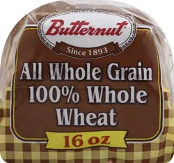 Butternut All Whole Grain 100% Whole Wheat Bread 16 oz