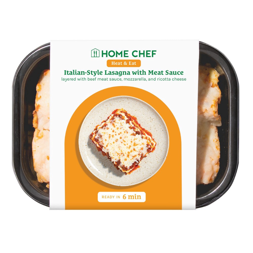 slide 1 of 1, Home Chef Heat & Eat Italian-Style Lasagna With Meat Sauce, 12.75 oz