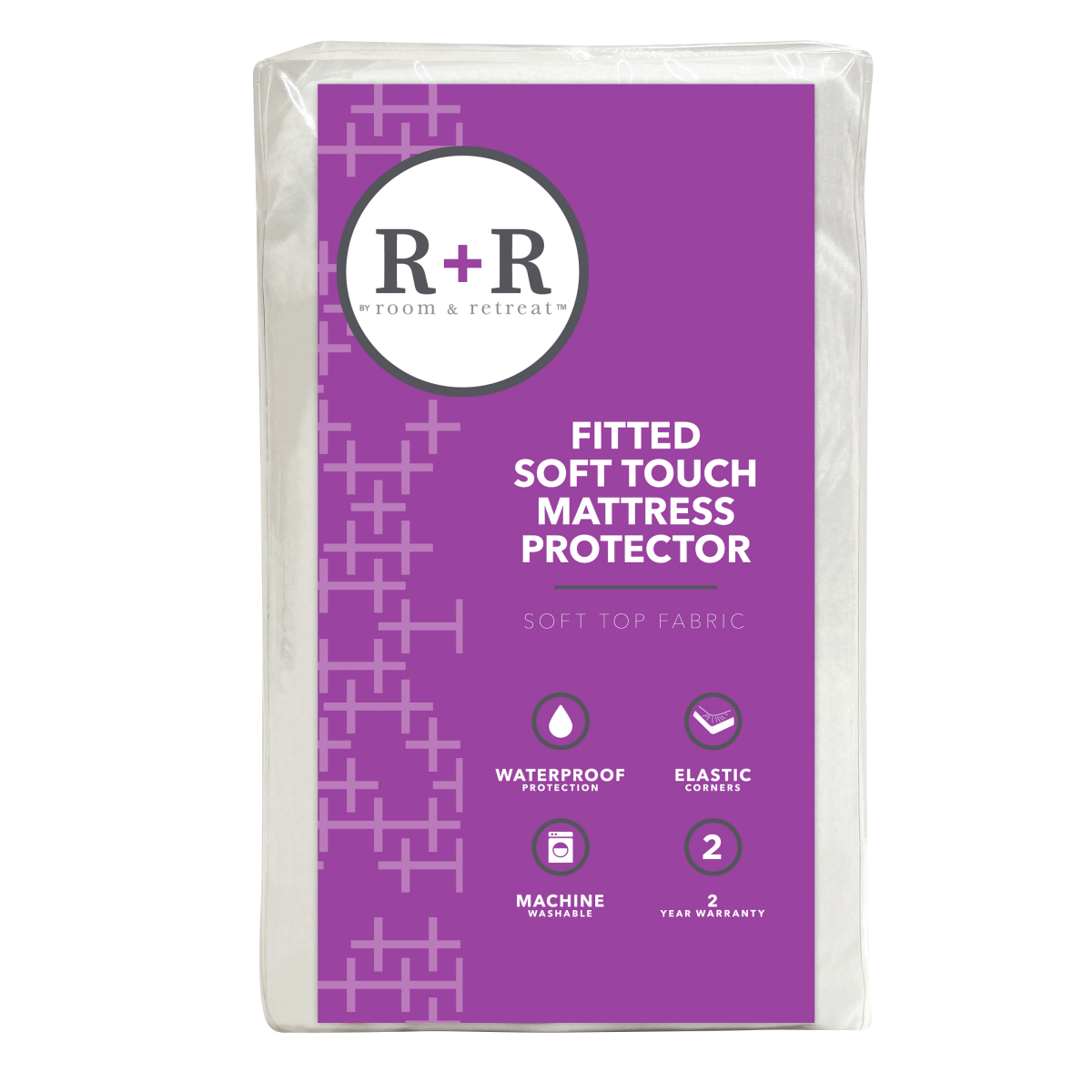 slide 1 of 13, R+R Room & Retreat Soft Touch Waterproof Fitted Mattress Protector, Full, 1 ct