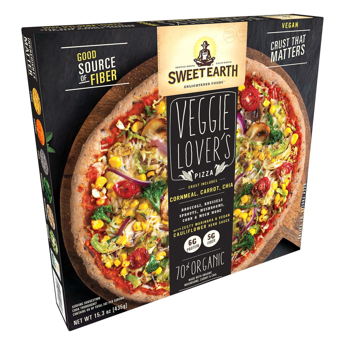 slide 2 of 10, Sweet Earth Veggie Lover's Pizza 15.3 oz, 15.3 oz