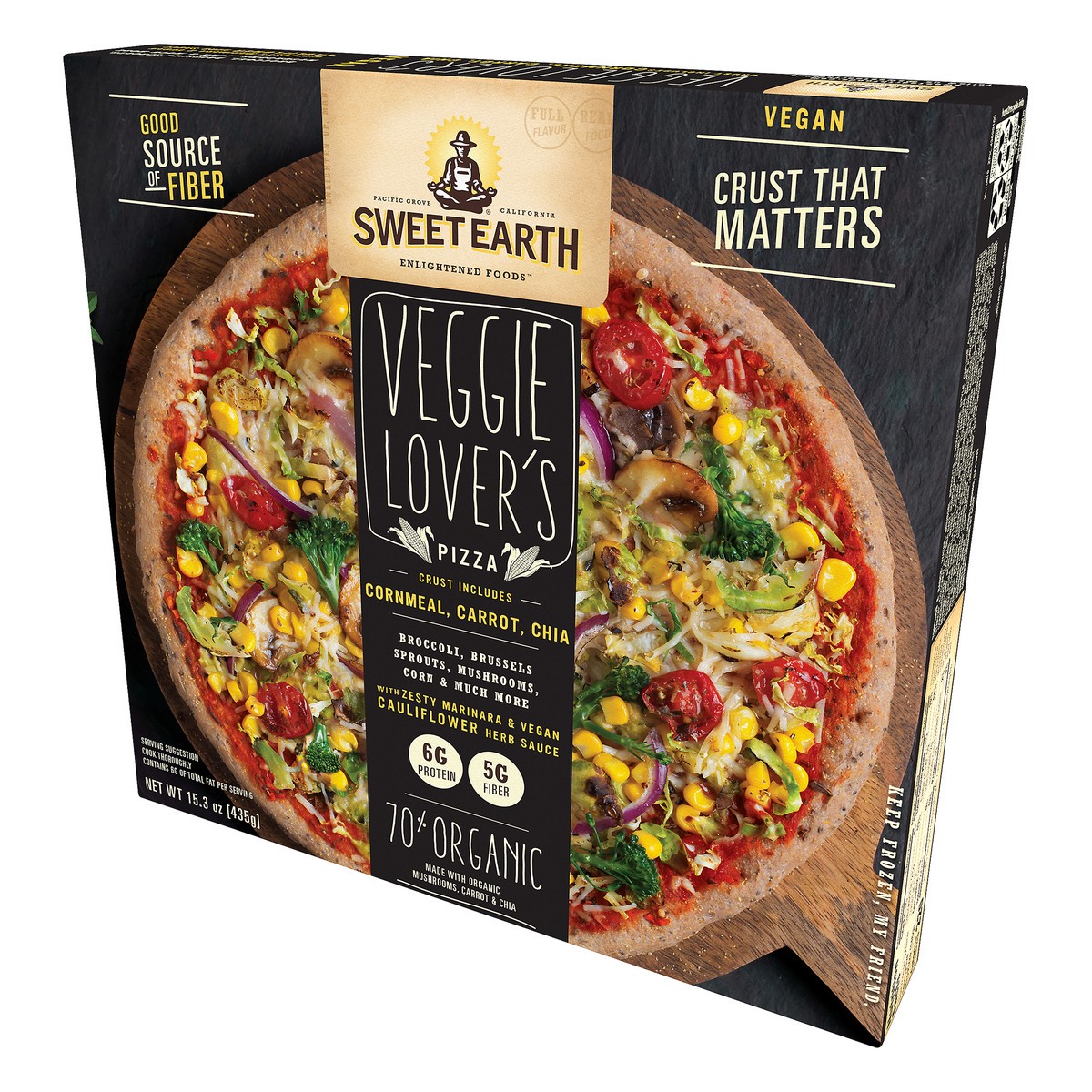 slide 3 of 10, Sweet Earth Veggie Lover's Pizza 15.3 oz, 15.3 oz