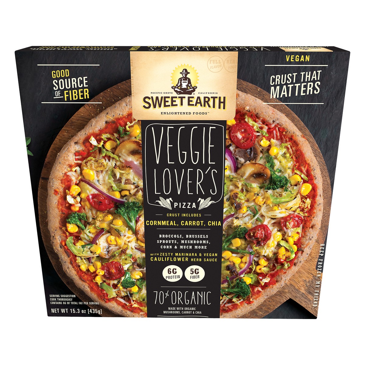 slide 1 of 10, Sweet Earth Veggie Lover's Pizza 15.3 oz, 15.3 oz