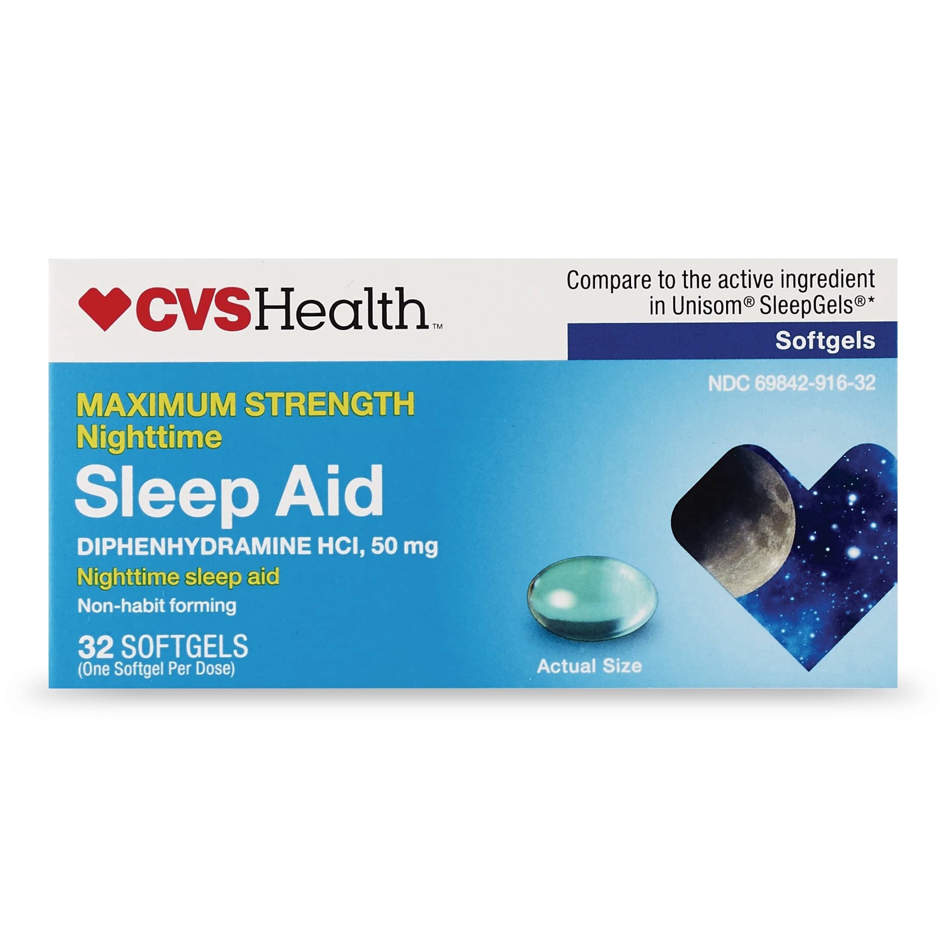 slide 1 of 1, CVS Health Maximum Strength Nighttime Sleep Aid Diphenhydramine Hci 50 Mg Softgels, 32 Ct, 1 ct