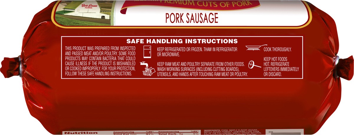 slide 2 of 5, Bob Evans Premium Maple Pork Sausage Roll, 16 oz, 16 oz