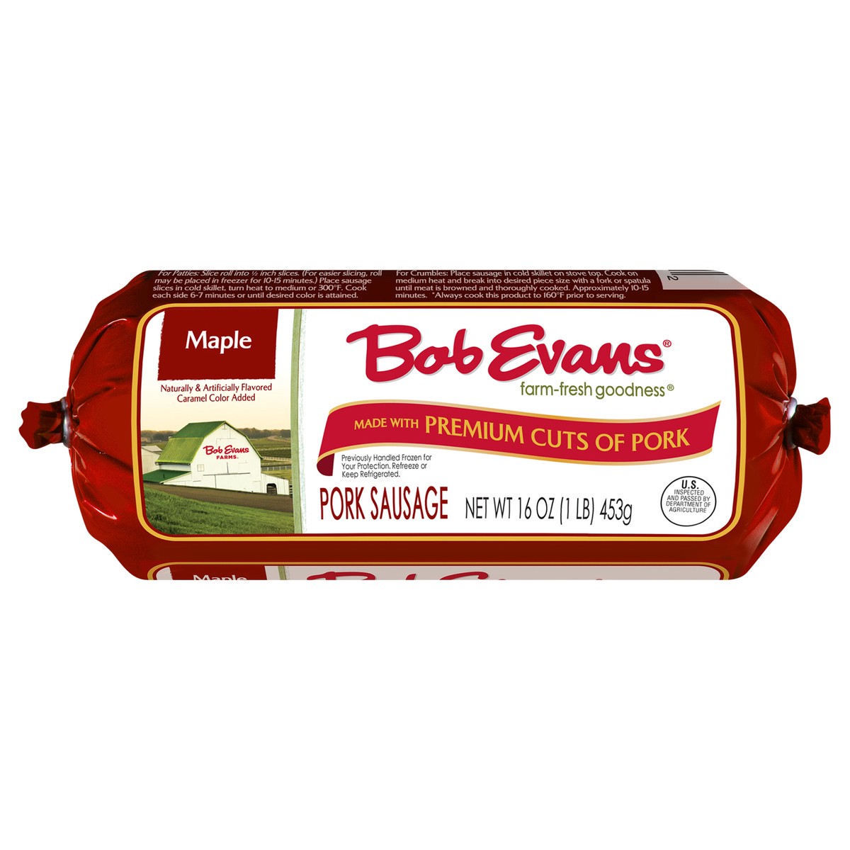 slide 1 of 5, Bob Evans Premium Maple Pork Sausage Roll, 16 oz, 16 oz