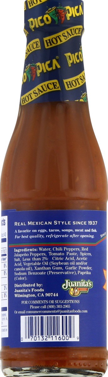 Pico Pica Hot Sauce, Real Mexican Style - 7 oz