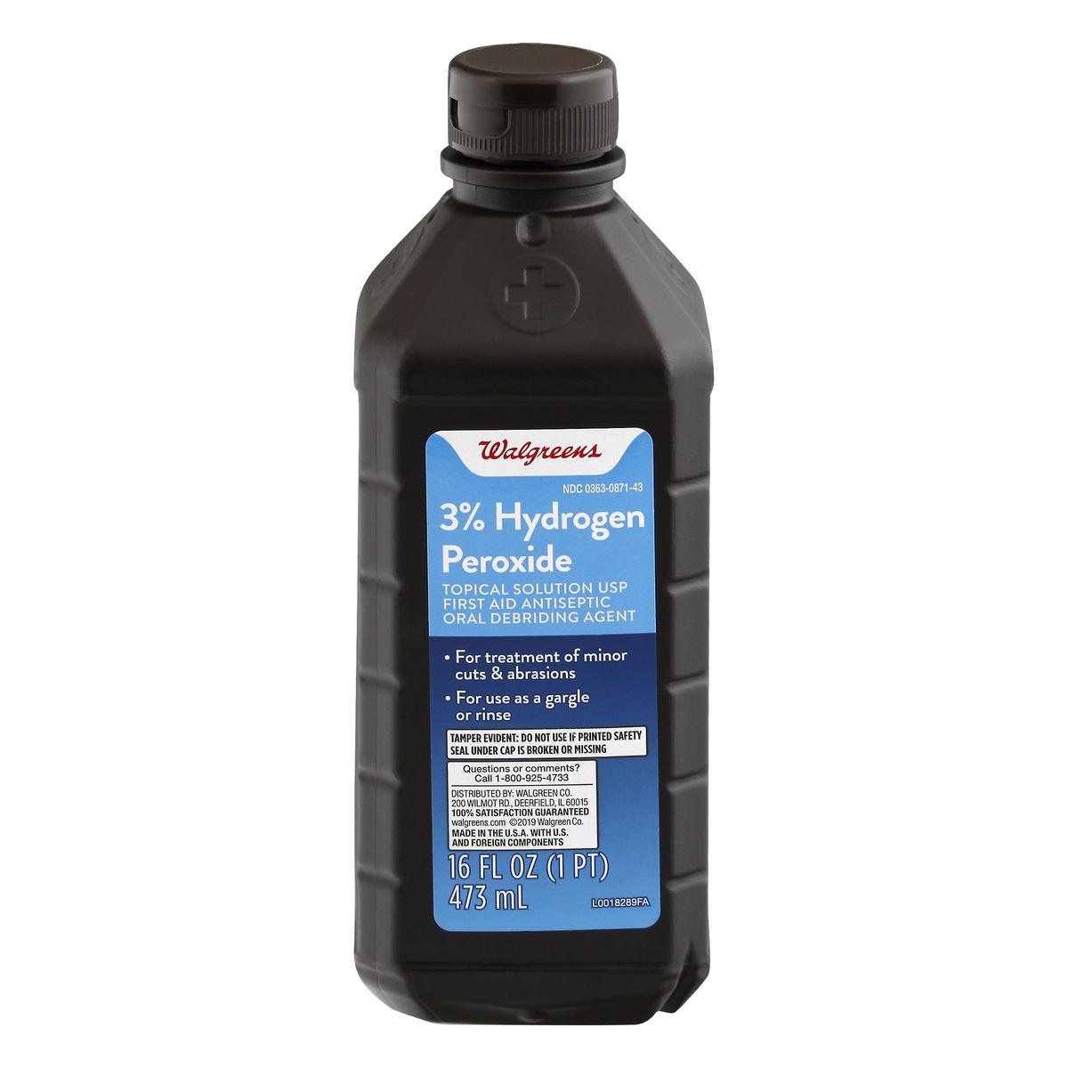 slide 1 of 1, Walgreens Hydrogen Peroxide 3%, 16 oz