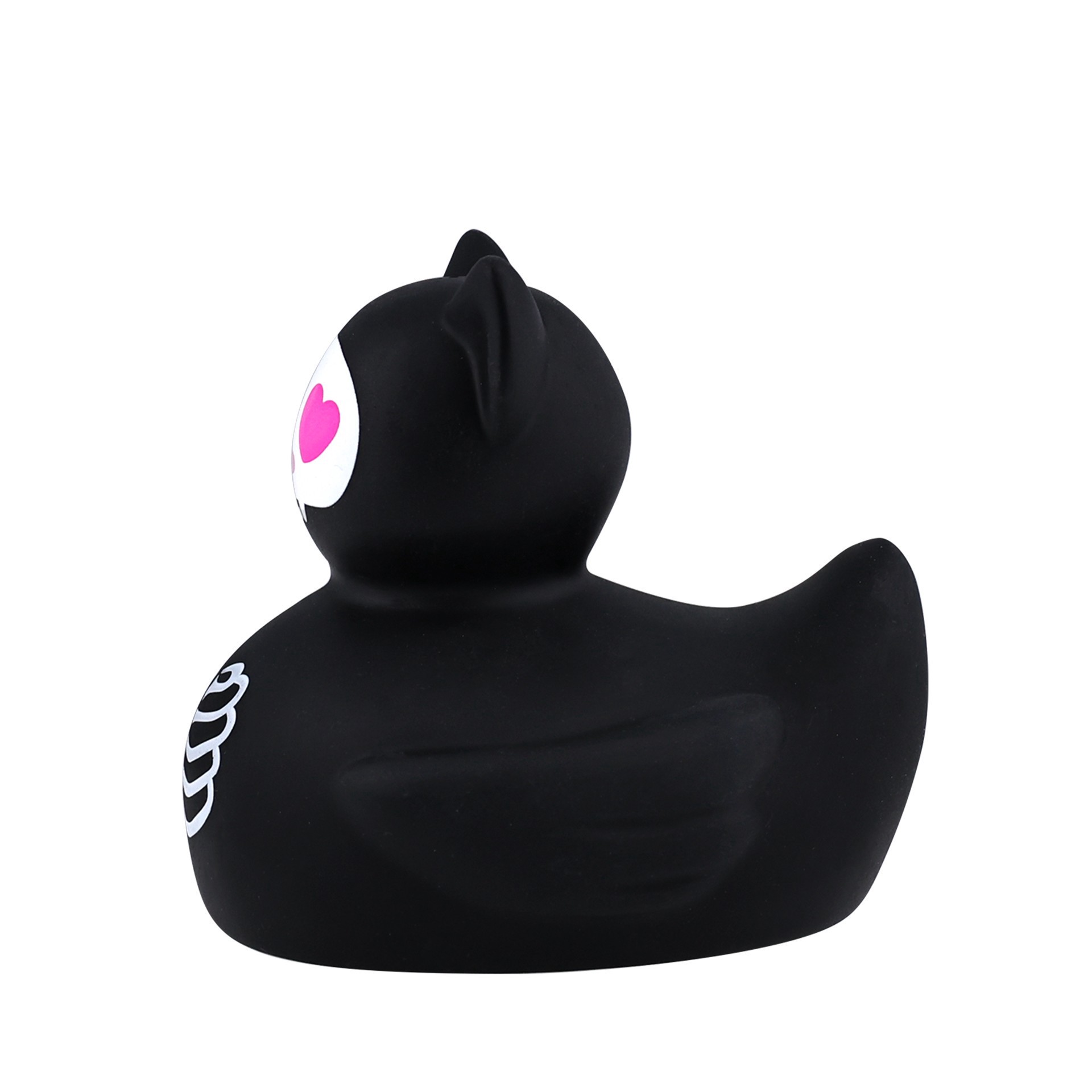 slide 3 of 3, 3.5" Black Skeleton Cat Rubber Duck By Creatology, 3.6 in x 3 in x 3.6 in