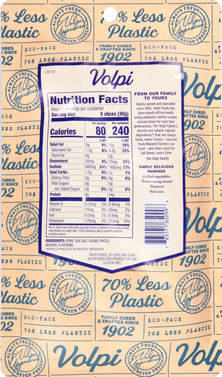 slide 5 of 13, Volpi Coppa | Slow Aged Pork Shoulder 3 oz, 3 oz