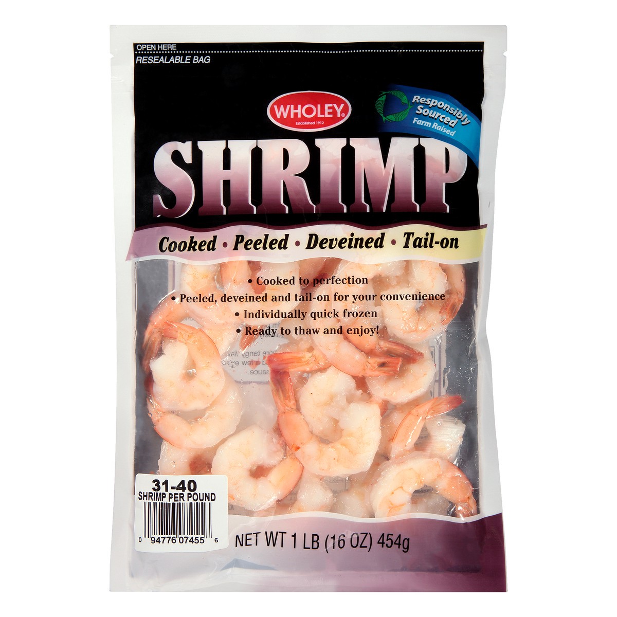 slide 9 of 13, Wholey Cooked Shrimp 16Oz, 16 oz