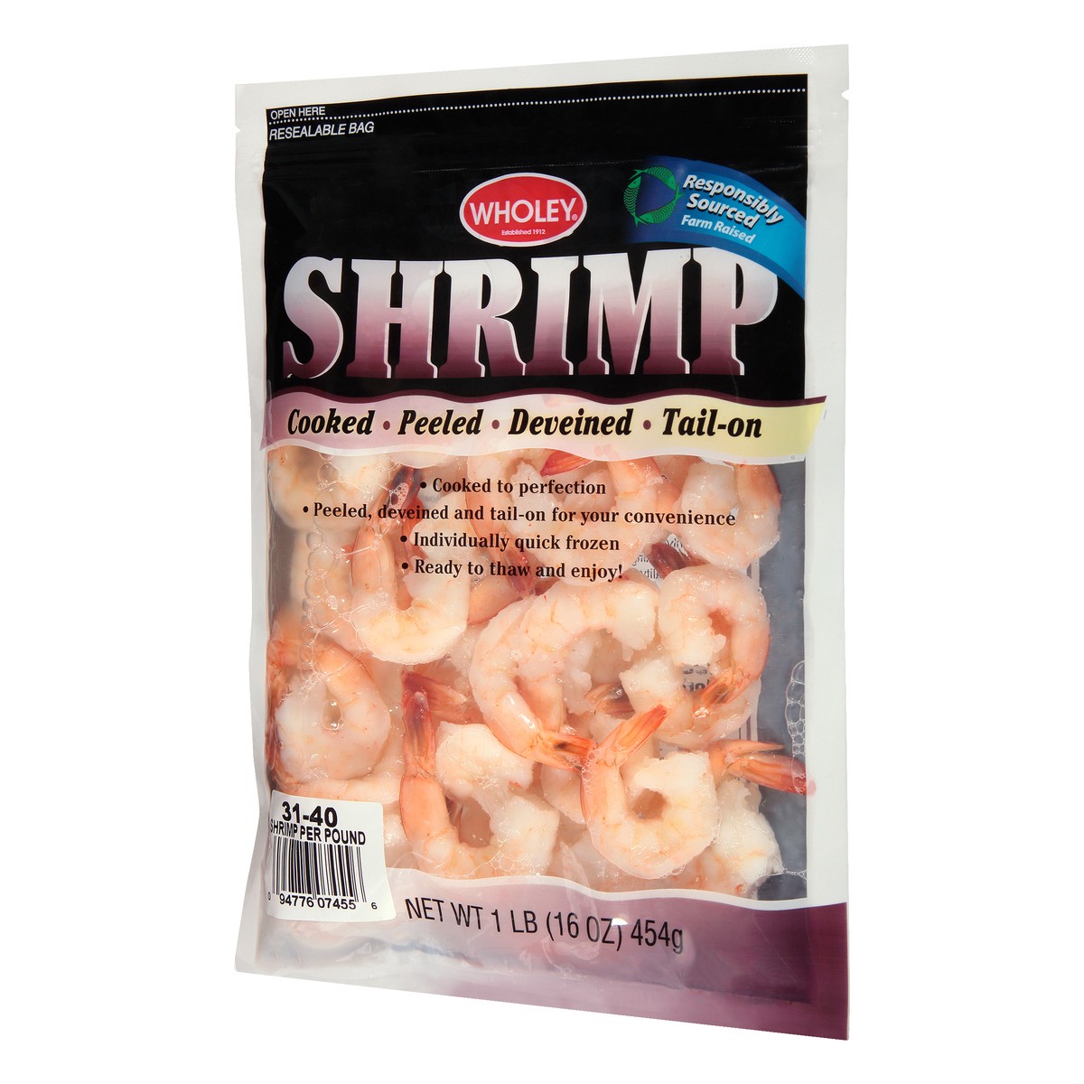 slide 12 of 13, Wholey Cooked Shrimp 16Oz, 16 oz