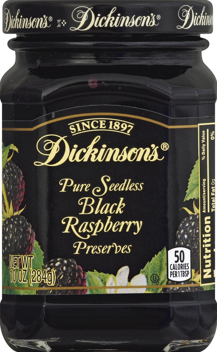 slide 6 of 6, Dickinson's Black Raspberry Preserves, 10 oz