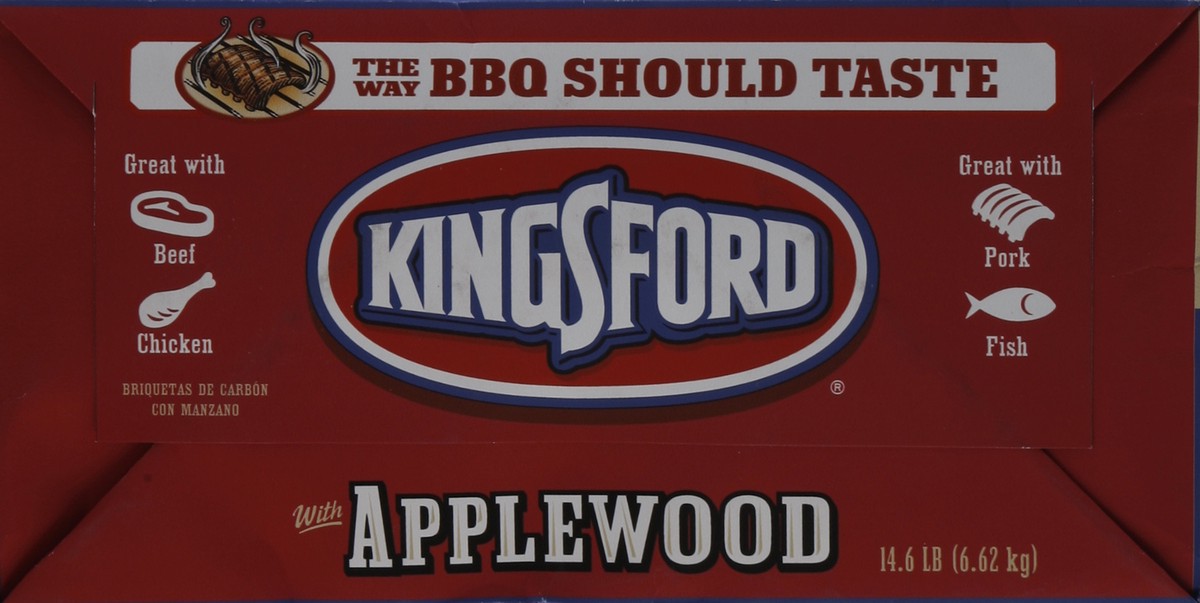 slide 4 of 5, Kingsford Charcoal Briquets with Applewood, 14.6 lb