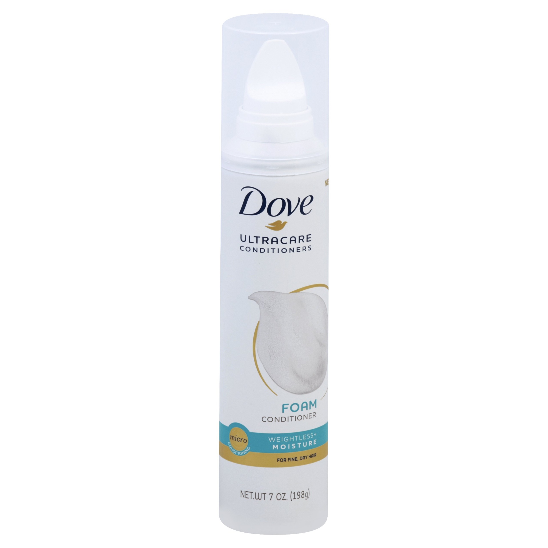 slide 1 of 1, Dove Ultracare Conditioner Weightless Moisture Foam for Fine, Dry Hair, 7 fl oz