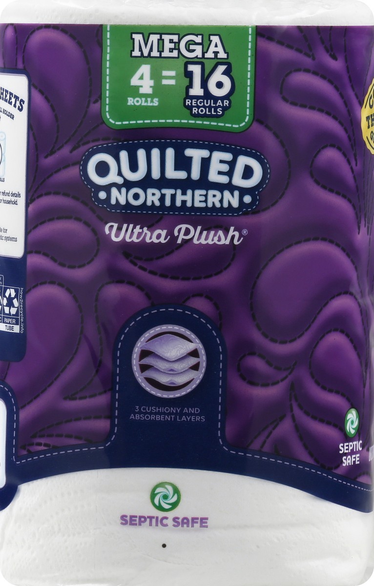 slide 5 of 8, Quilted Northern Ultra Plush 3-Ply Mega Rolls Unscented Bathroom Tissue 4 ea, 4 ct