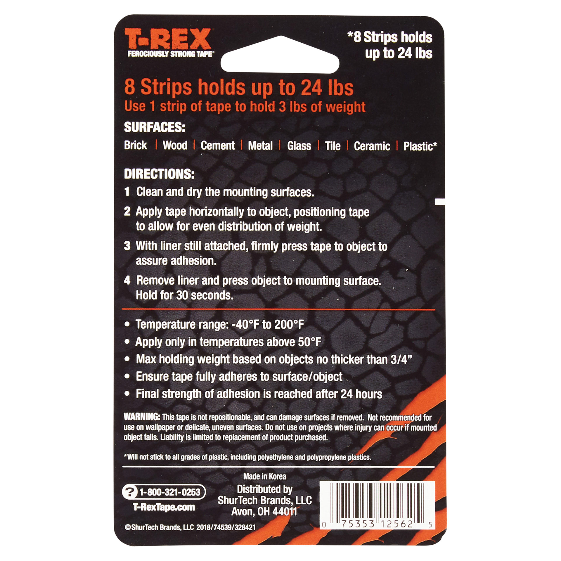 slide 2 of 5, T-Rex Extreme Tread Tape, 2 in. x 8 in., 3 ct