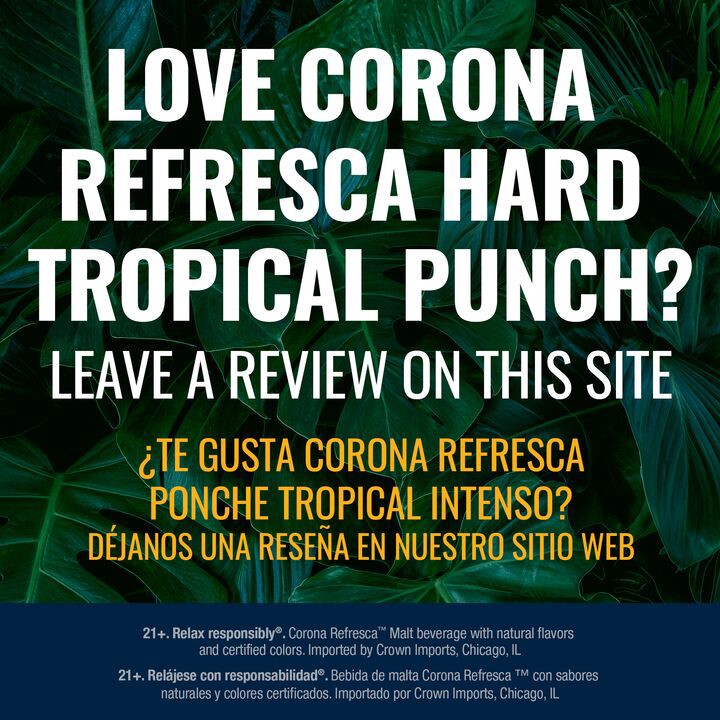 slide 2 of 5, Corona Refresca Hard Tropical Punch Guava Can, 24 fl oz