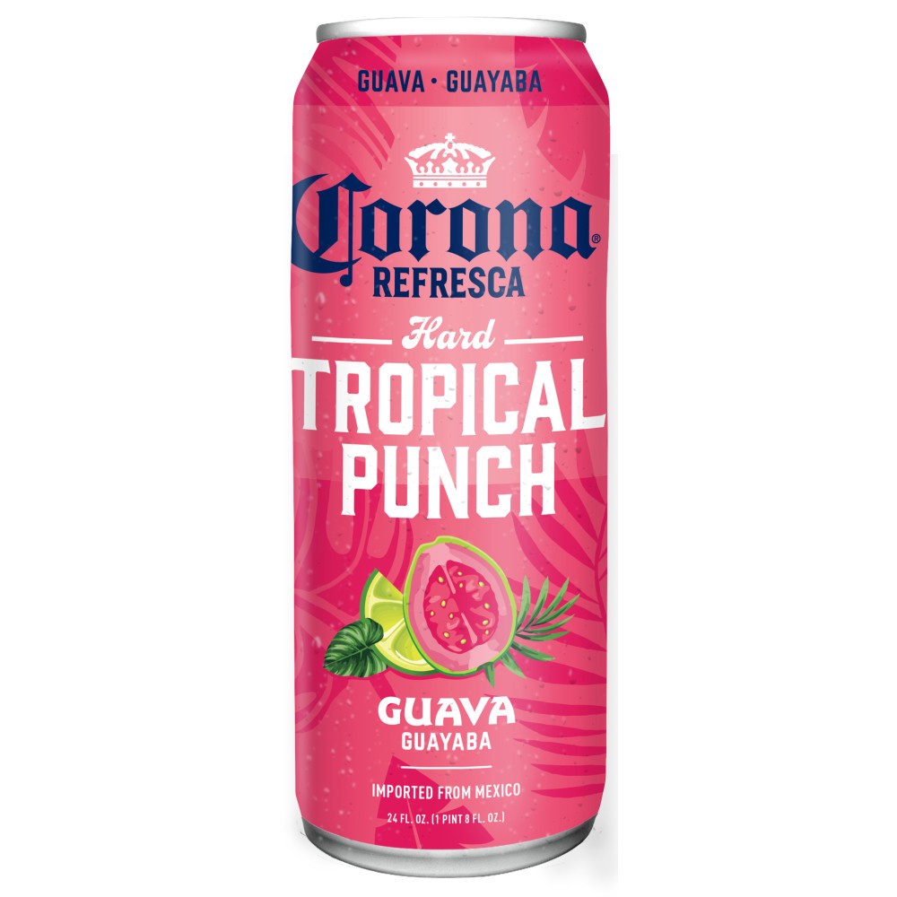 slide 1 of 5, Corona Refresca Hard Tropical Punch Guava Can, 24 fl oz