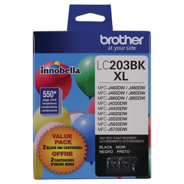 slide 1 of 2, Brother Lc103 High-Yield Black Ink Cartridges, Pack Of 2, 2 ct