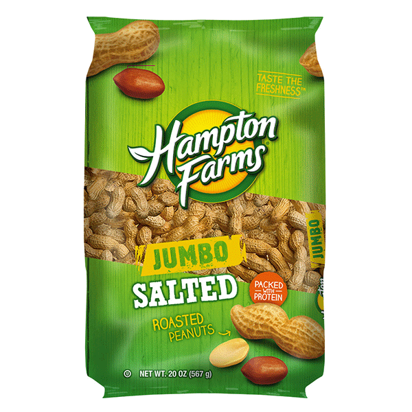 slide 1 of 1, Hampton Farms Salted Peanuts, 20 oz