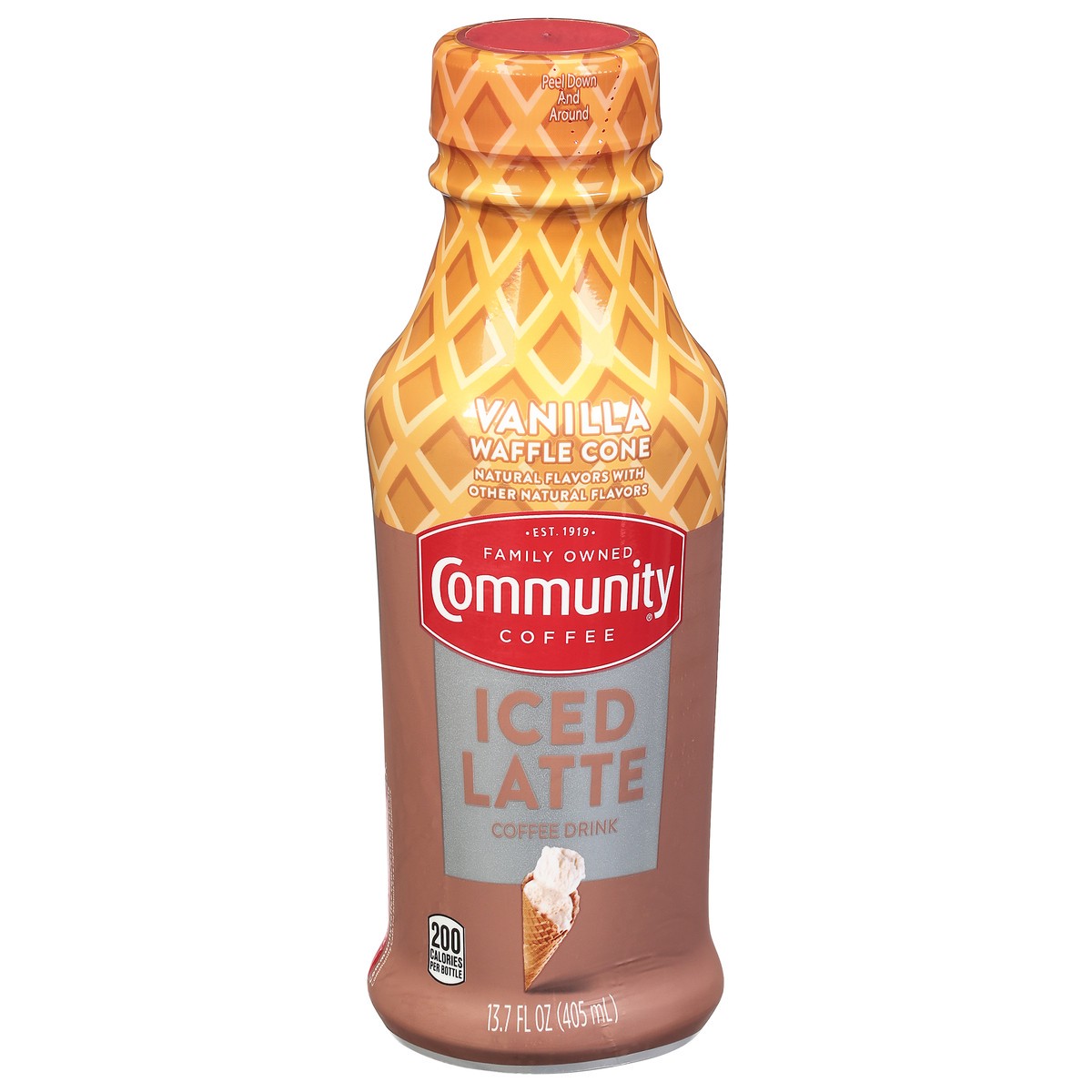 slide 4 of 11, Community Coffee Coffee Drink, Vanilla Waffle Cone, Iced Latte, 13.7 fl oz