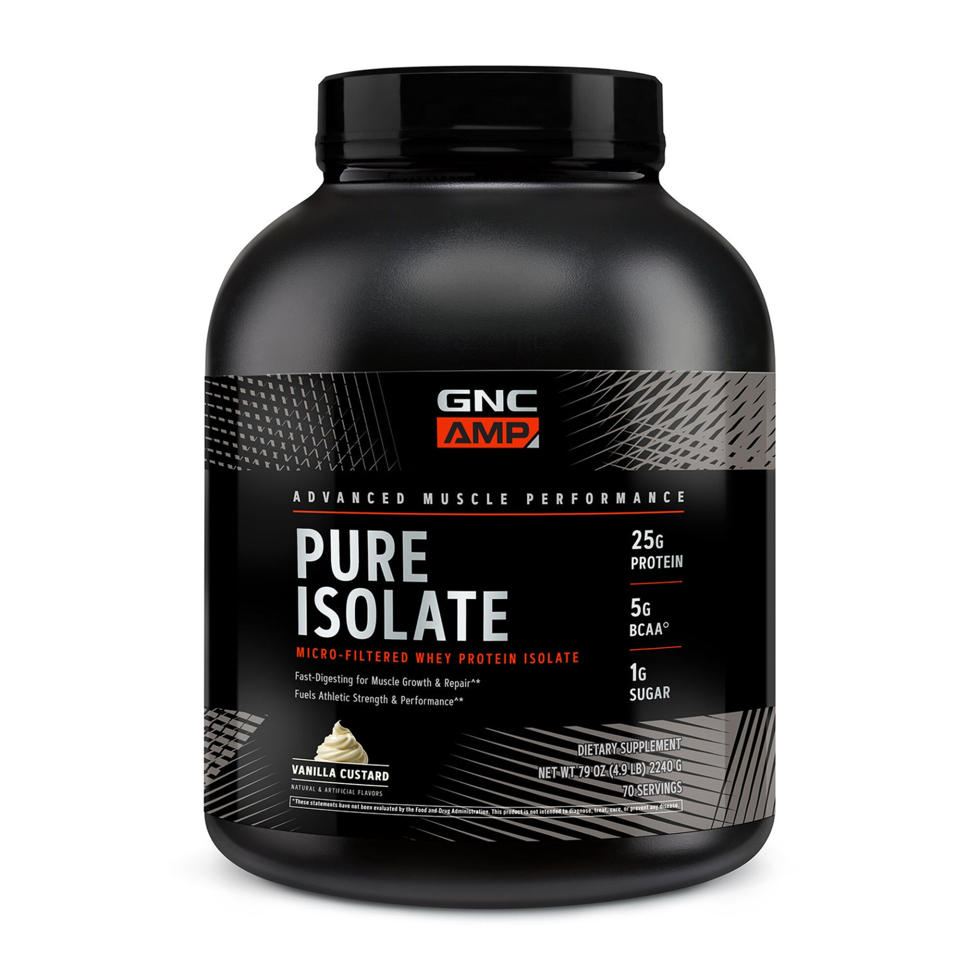 slide 1 of 1, GNC AMP Pure Isolate - Vanilla Custard, 1 ct