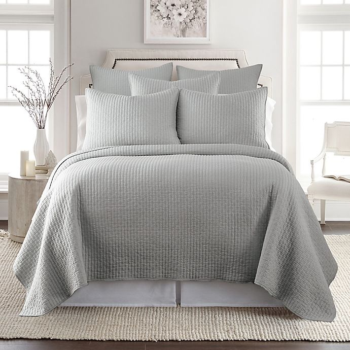 slide 1 of 1, Levtex Home Torrey Reversible Twin Quilt Set - Light Grey, 2 ct