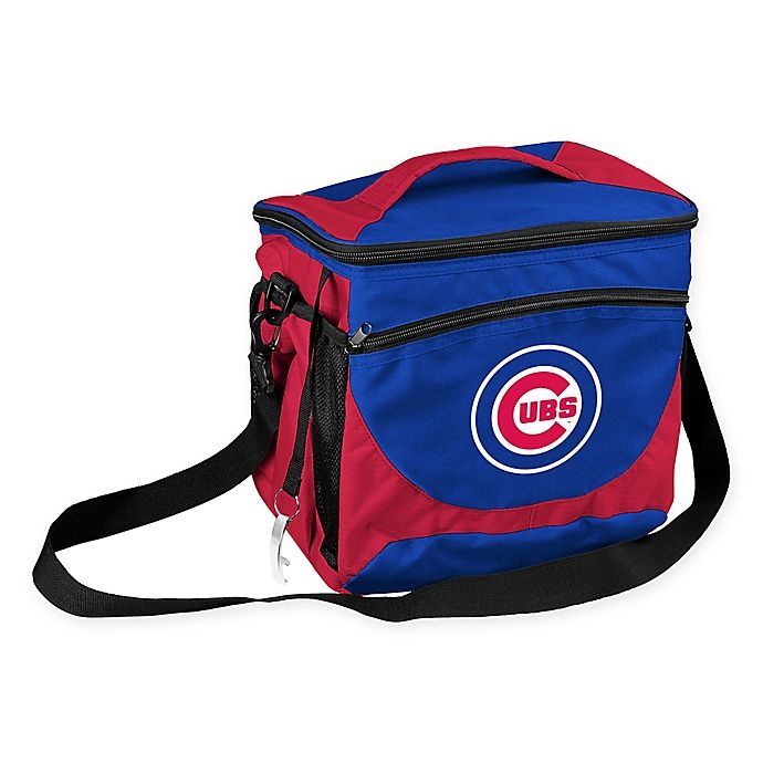 slide 1 of 1, MLB Chicago Cubs Cooler Bag - Red/Blue, 24 ct