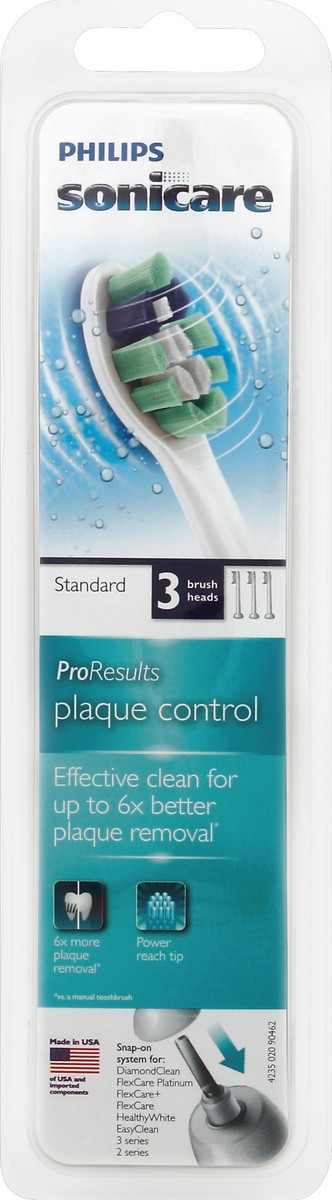 slide 2 of 2, Sonicare Plaque Control Replacement Electric Toothbrush Head, 3 ct