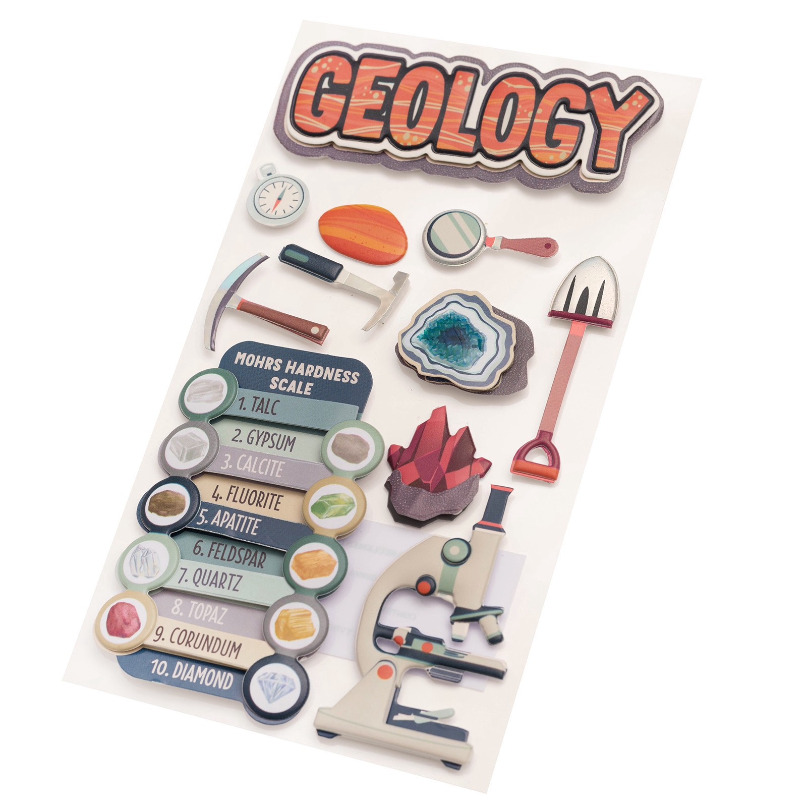 slide 4 of 4, Geology Dimensional Stickers By Recollections, 4 in x 8.5 in