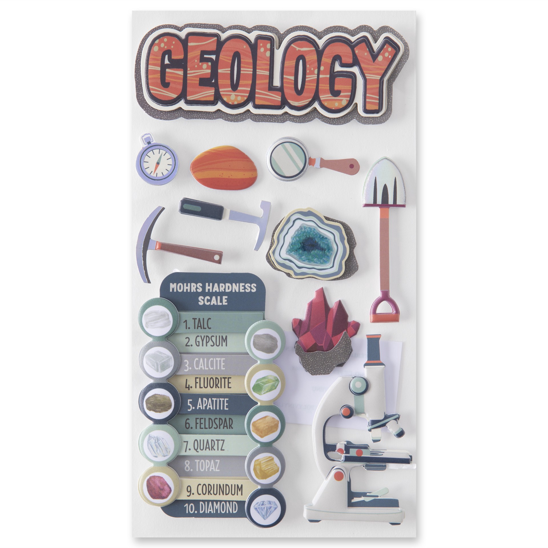 slide 3 of 4, Geology Dimensional Stickers By Recollections, 4 in x 8.5 in