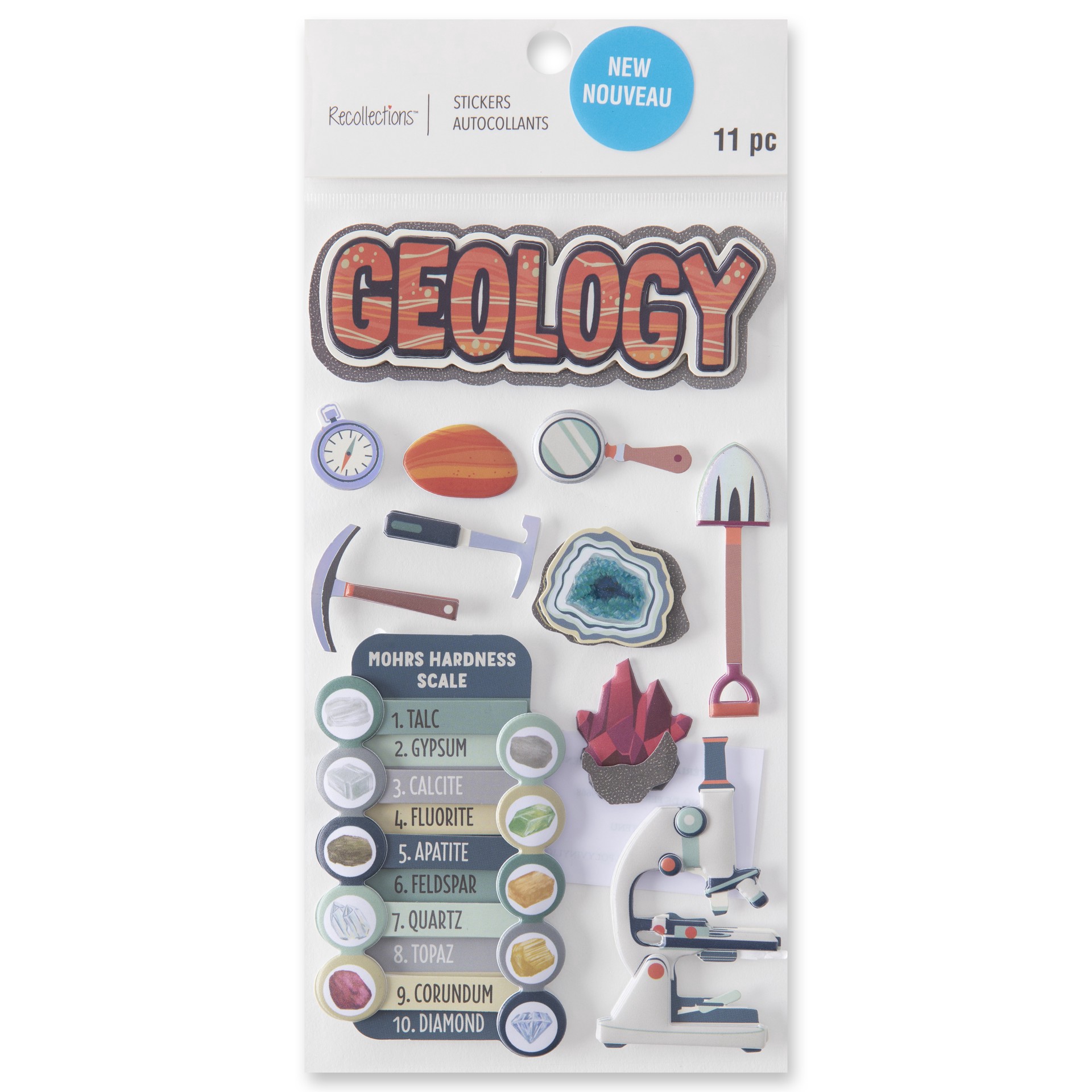 slide 2 of 4, Geology Dimensional Stickers By Recollections, 4 in x 8.5 in