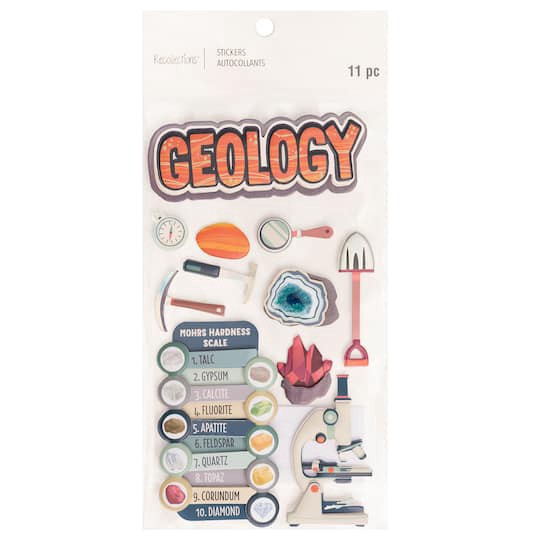 slide 1 of 4, Geology Dimensional Stickers By Recollections, 4 in x 8.5 in