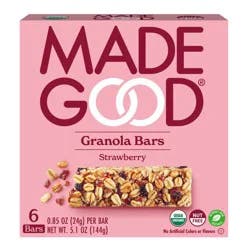 MadeGood Strawberry Granola Bars - 6 - 0.85 oz Bars