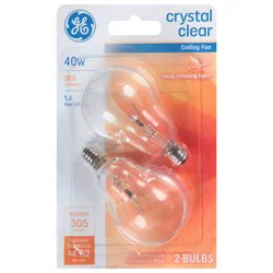 General Electric Crystal Clear 40 Watt A15 2-Pack