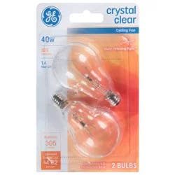 General Electric Crystal Clear 40 Watt A15 2-Pack