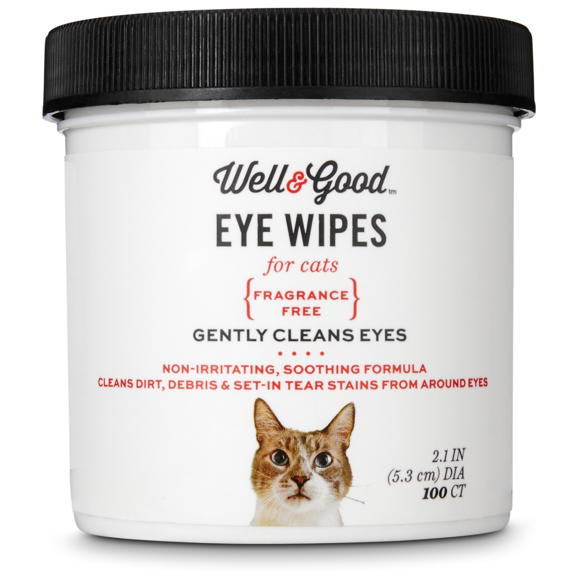 slide 1 of 1, Well & Good Cat Eye Wipes, 100 ct