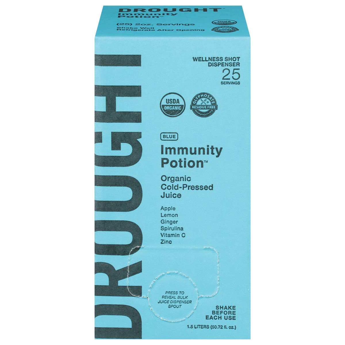 slide 6 of 11, DROUGHT Immunity Potion Cold-Pressed Organic Blue Juice - 50.72 fl oz, 50.72 fl oz