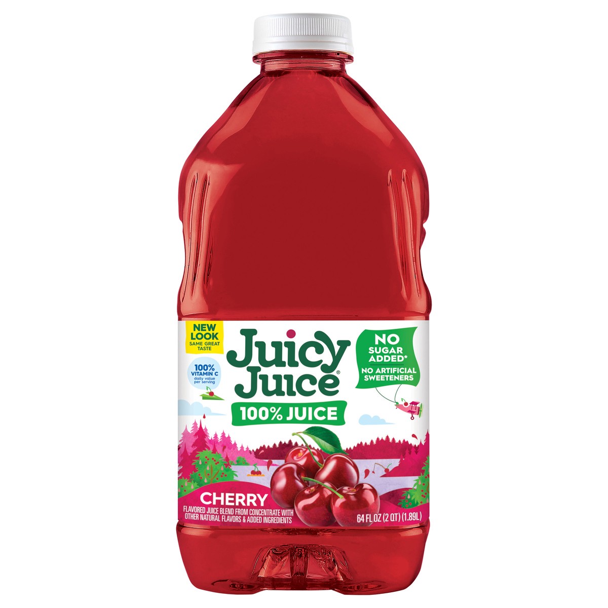 slide 1 of 13, Juicy Juice 100% Juice, Cherry, 64 Fl Oz Bottle, 64 oz