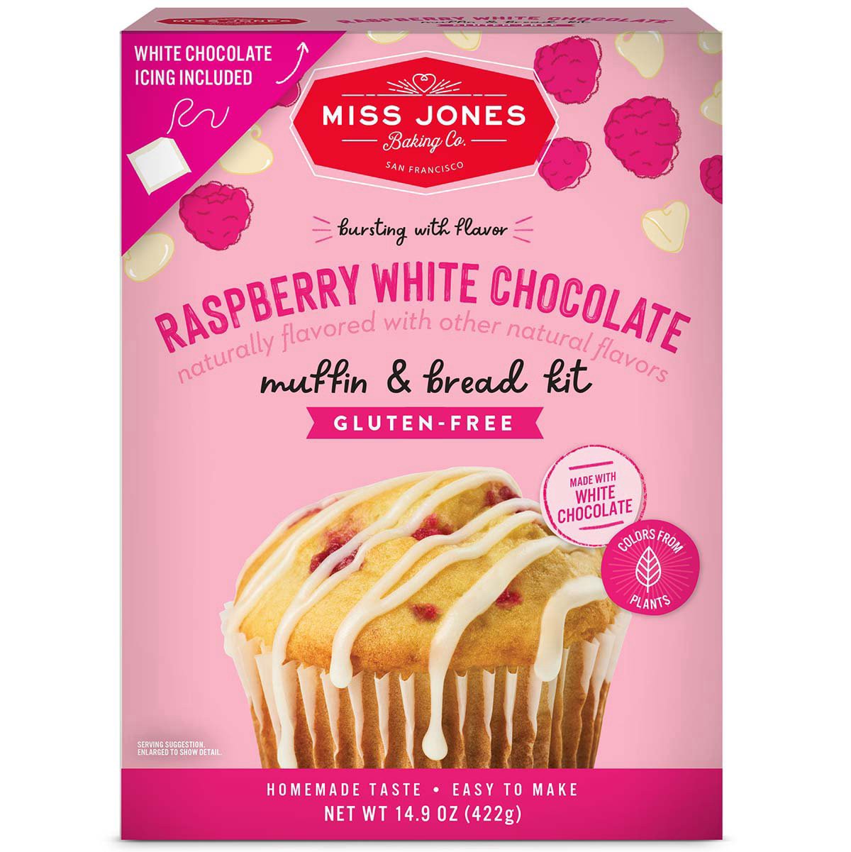 slide 1 of 1, Miss Jones Baking Co. Gluten-Free Raspberry White Chocolate Muffin & Bread Kit 14.9 oz, 14.9 oz