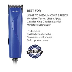 Andis Easy Clip Groom Clipper Kit for Dogs