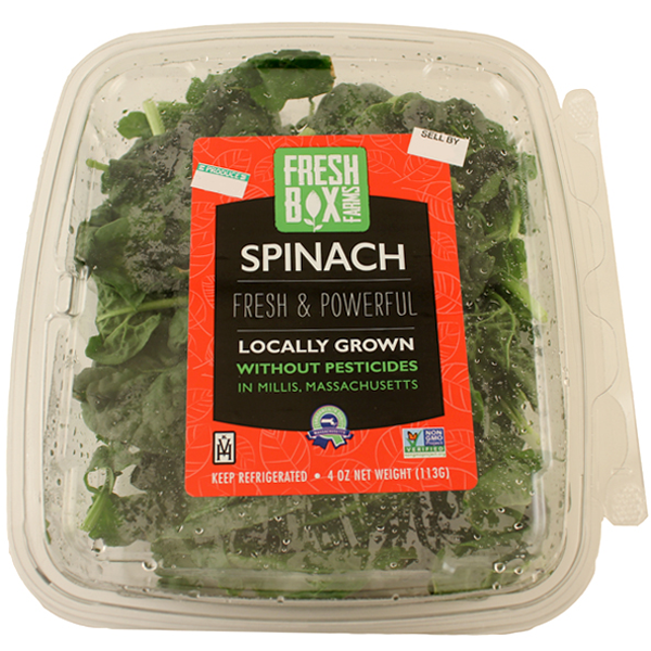 slide 1 of 1, FreshBox Farms Baby Spinach, 4 oz