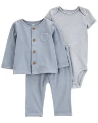 Carter's Baby 3-Piece Little Cardigan Set Blue 9M