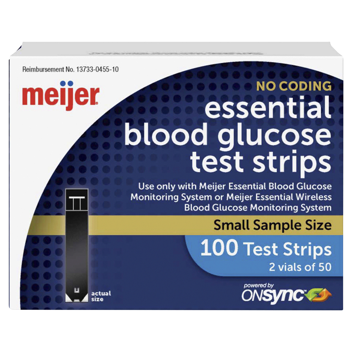 slide 1 of 1, Meijer Essential Blood Glucose Test Strips, 100 ct