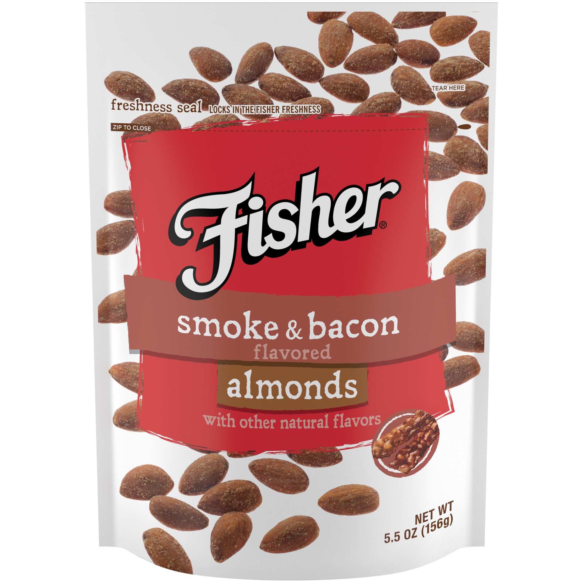 slide 1 of 1, Fisher Smoked Almonds, 1 ct