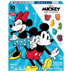 Betty Crocker Disney Mickey and Friends Fruit Flavored Snacks, Treat Pouches, Gluten Free Snack, 10 Ct, 8 oz