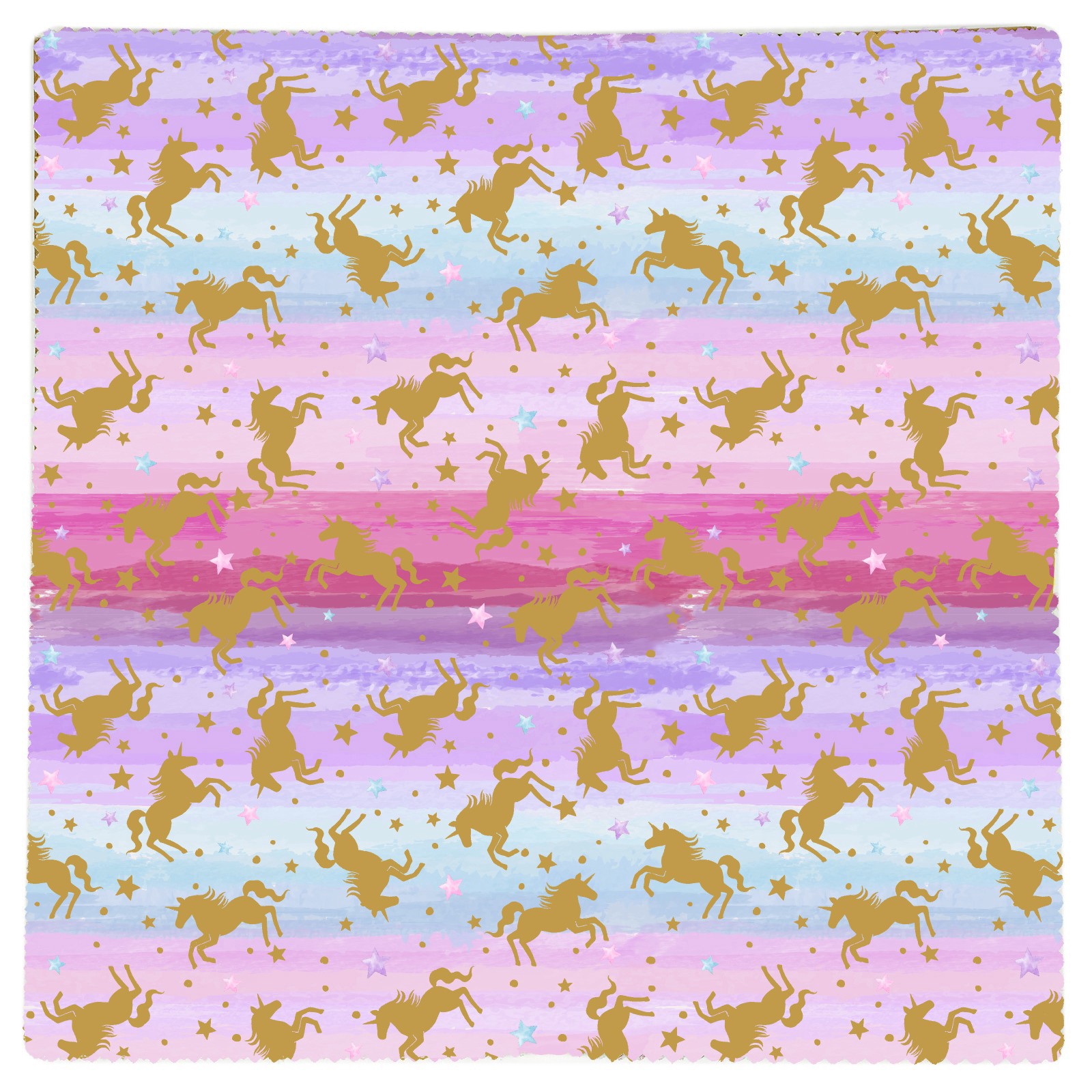 slide 4 of 4, Multicolor Unicorn Cotton Fabric Bundle By Loops & Threads, 1 yd