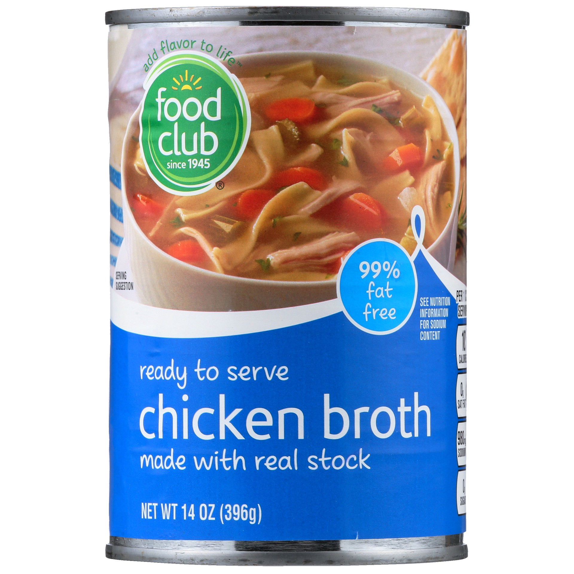 slide 1 of 6, Food Club Ready To Serve Chicken Broth, 14 oz